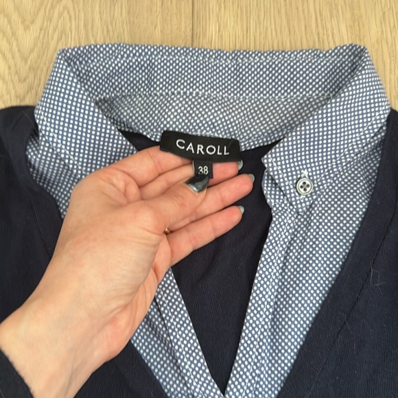 French Designer Sweater with Collar detail - Picture 2 of 5